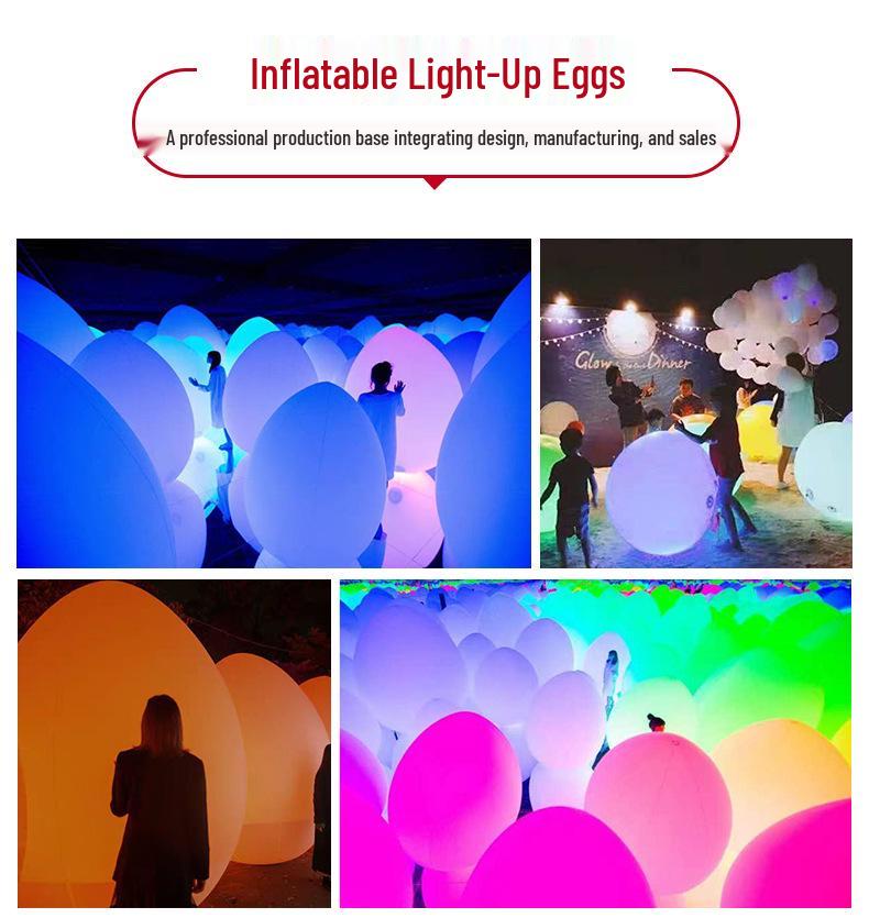 Double-Layer Inflatable PVC Mirror Ball Art Installation - Colorful Laser Sphere