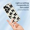 For iPhone 17 Pro Case Black Bow Pattern Printing Straight Edge TPU Phone Back Cover