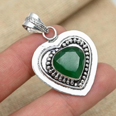 Green Onyx Gemstone Handmade 925 Sterling Silver Jewelry Beautiful Designer Pendant