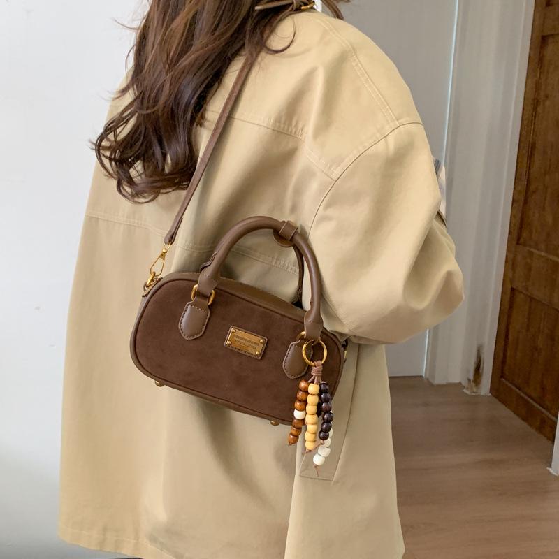 

Осень/Зима 2025 Роскошная сумка кроссбоди Boston для женщин - Нишевый дизайн, Кожа темно-коричневого