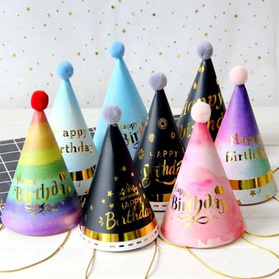 Chapeaux de Fête d'Anniversaire DIY Chapeau Fait Main Couronne Décoration Baby Shower Fête d'Anniversaire Garçon Fille Accessoires Photo