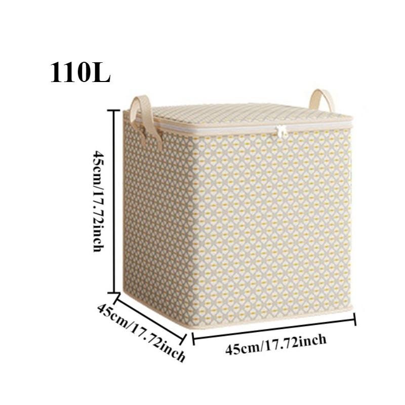 110L Oversized Wavy Gray Storage Bag - Huge Moving Organizer for Blanket Clothing Home Bedroom Organization