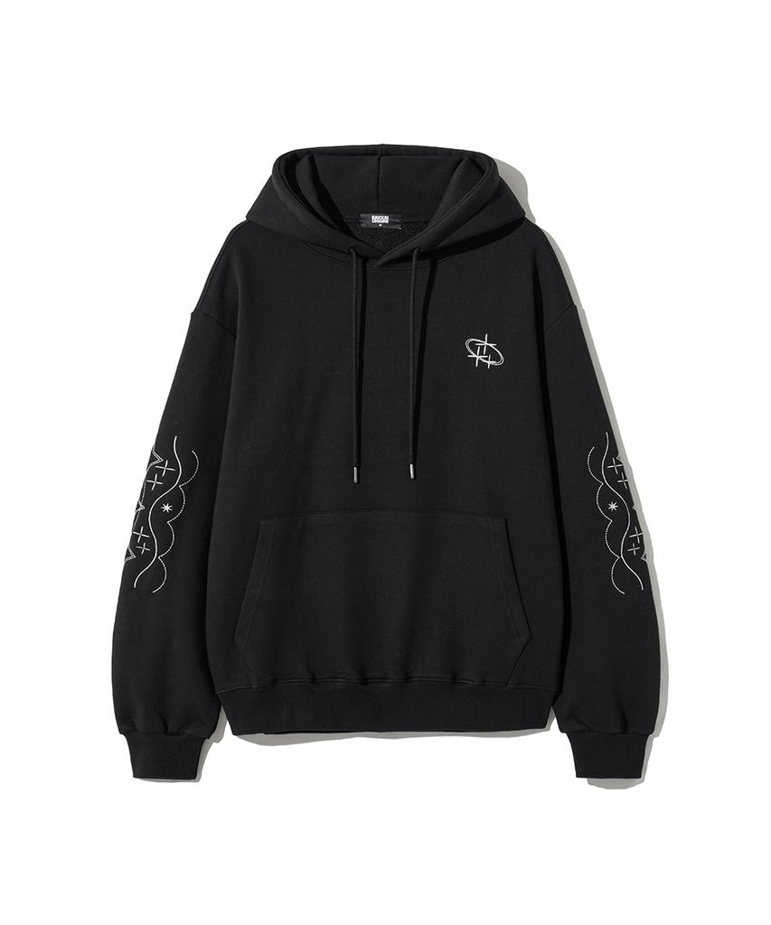 Starlight Embroidered Hoodie Black