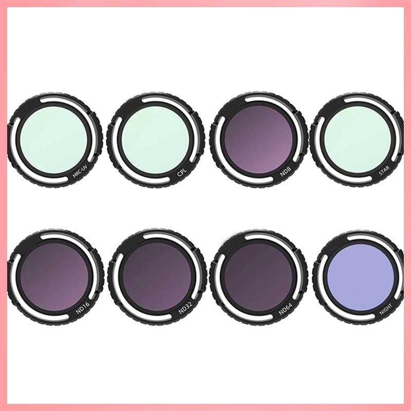 N91R-8PCS UV CPL ND8 ND16 ND32 ND64 Lens Filter Kit For DJI Avata2 Drone ND Filter CPL Polarizer NIGHT STAR Filter