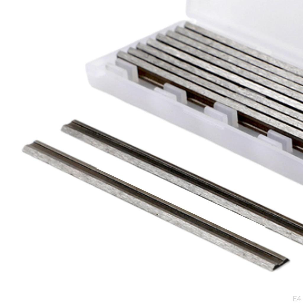 10 Pieces Planer Blades Knives 3-1/4 Inch 82mm Sturdy Easy To Use with Storage Box Portable