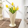 Cream Style Lace Ceramic Vase - Luxury Decor for Living and Dining Rooms