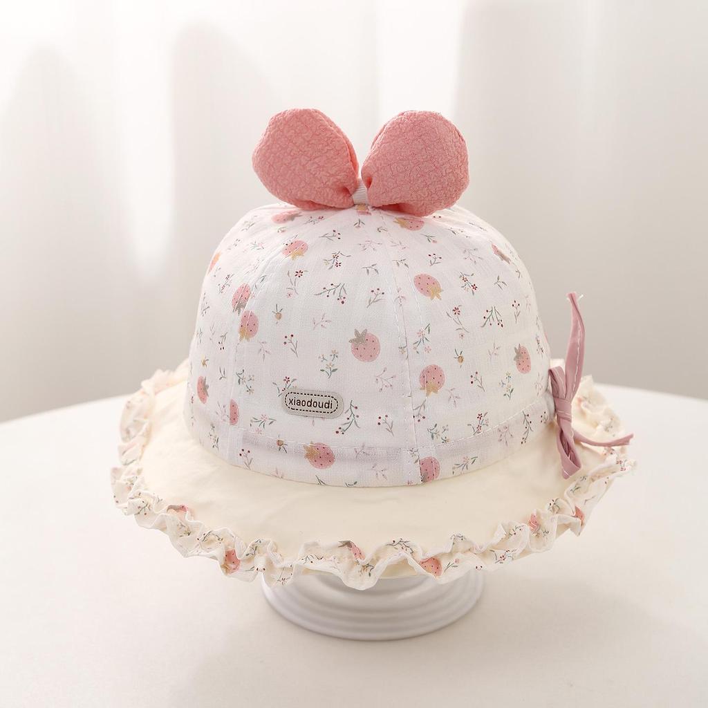 Stylish Baby Girl Spring/Autumn Sun Protection Bucket Hat for Infants and Toddlers