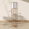 Floor Lamp with Shelves, 4 Layer Standing Lamp with USB Ports, 3 Colour Temperature, Rustic Brown