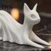 Solid Structure Desk Ornament 3D Printed Cat Ghost Buddy, Cute Halloween Kitty Figurine for Small Bookshelf Display Statues Office Shelf, Spooky