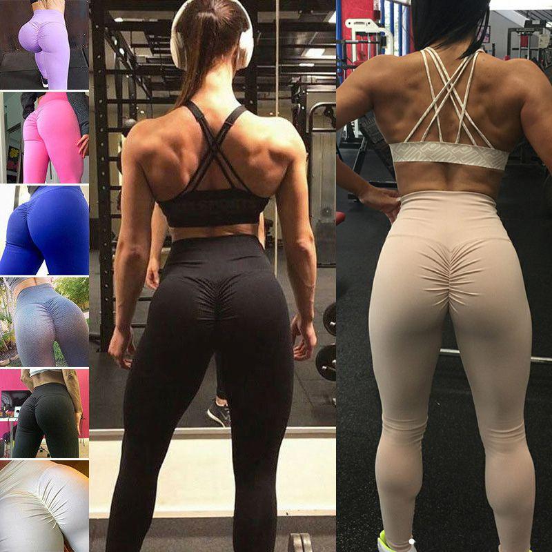 High Waist Womens Yoga Pants Print Sports Fitness Gym Stretch Leggings Trousers