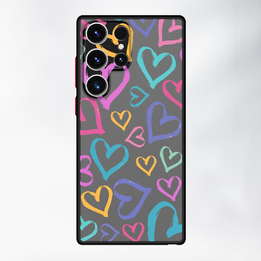 Kreatives Liebeskunst Hülle für Samsung Galaxy S21 S23 FE Note 20 Ultra 10+ S20 FE S26 S22 S25 Ultra S24 Plus Funda Rückseite Handyhülle