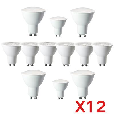12PCS LED GU10 Bulb Lamps Spotlight LEDS Light No Flicker 3W 5W 6W 7W 8W 9W Daylight White Lighting 3000K-6000K for Home Foco