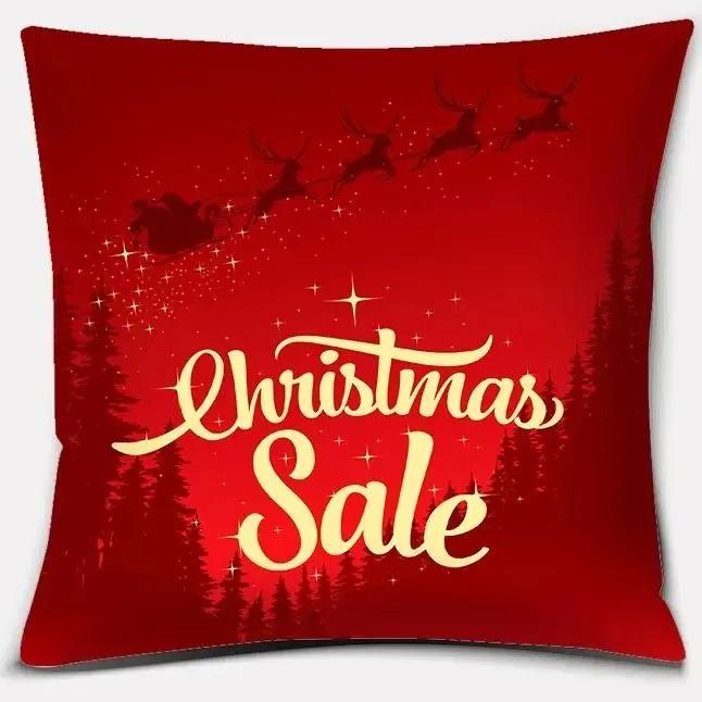 Christmas Themed Pillowcases Car Accessories Office Santa Claus Living Room Sofa Home Decoration Pillowcases
