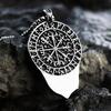 Men's Stainless Steel Viking Pendant - Double-Sided Nordic Retro Charm