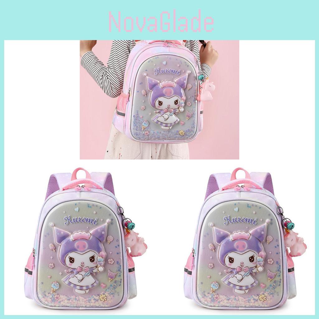 Childrens School Bag With Anime Cartoon Kuromi And Lightweight Design For Young Girls