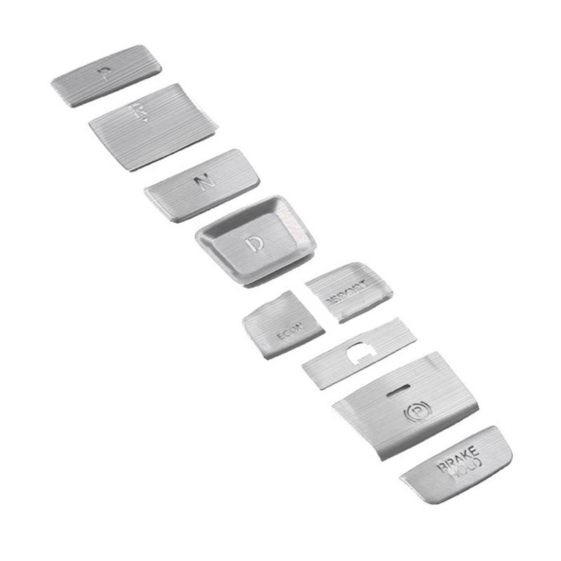 Add a Touch of Luxury to Your Car's Interior with Silver Gear Shift Box Panel Button Cover Trims for Accord 2018