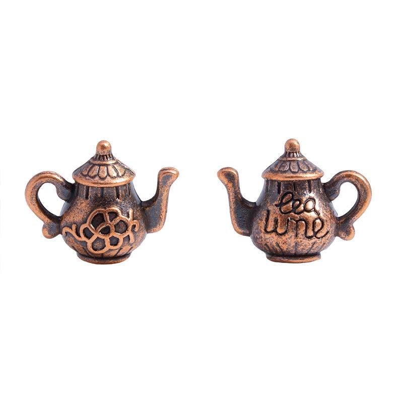 Vintage DIY Alloy Jewelry: 3D Kettle and Coffee Cup Charms Pendants