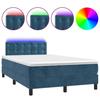 Maison Exclusive - Sommier à lattes de lit avec matelas LED Bleu foncé 120x200 cm