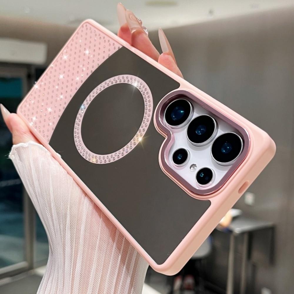Stylish Flash Diamond Colored Mirror Magnetic Case for Samsung S25 S26 S23 S22 S24 Ultra Plus FE A55 A56 A35 A25 A15 A26 Cover
