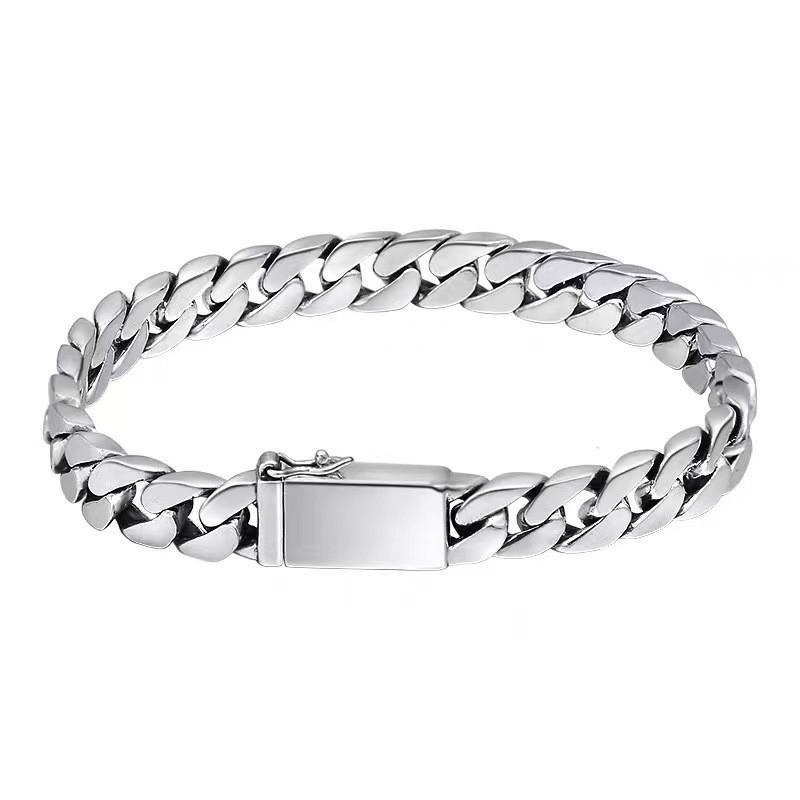 Men's Bracelet Ruffian Handsome Punk Cuban Chain Woven Bare Whip Chain Hip Hop Jewelry