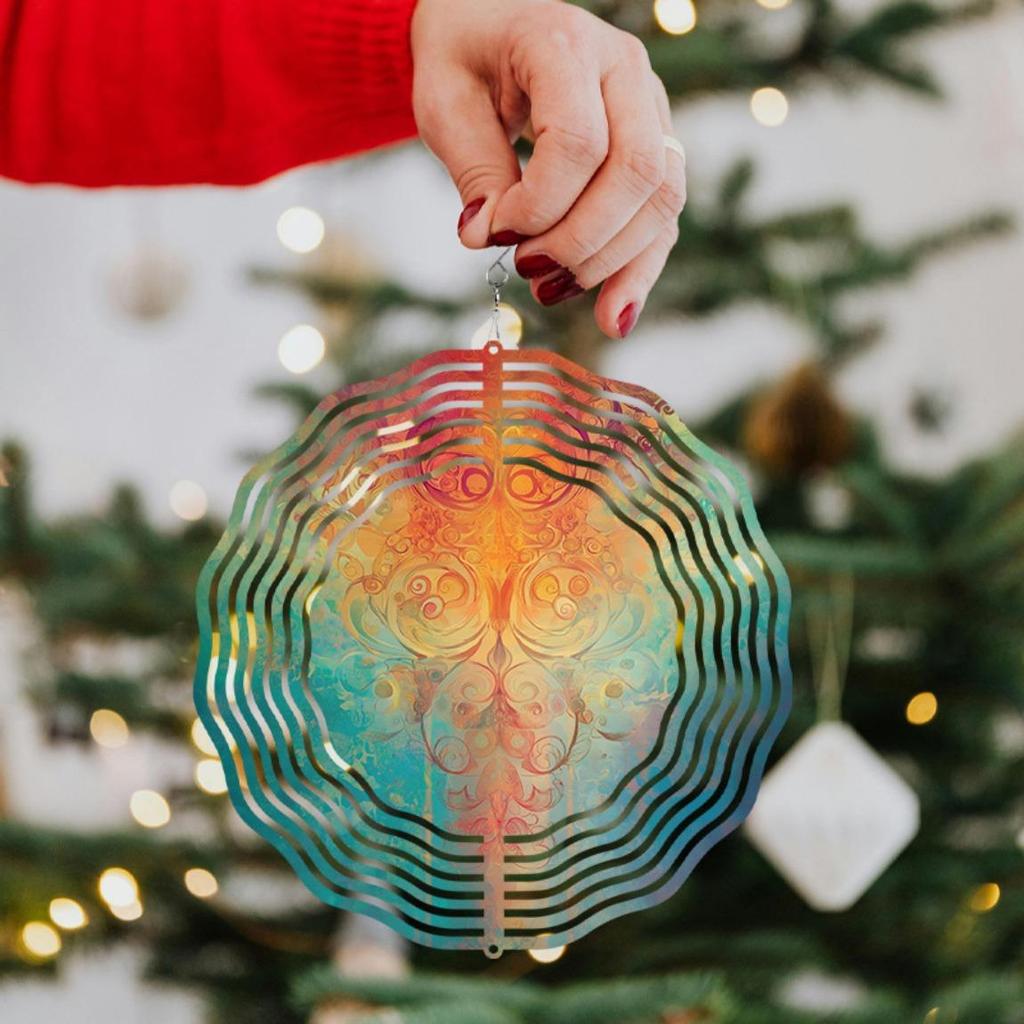 10 Zoll Drehendes Windspiel mit 360-Grad-Haken Outdoor-Gartendekor für Frühling Sommer Hof Balkon Geschenk für Freunde Familie