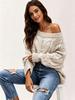 Women's European Off-Shoulder Knit Sweater - Autumn/Winter Solid Color Top