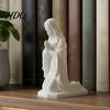Small Desktop Sculpture Western Realistic Figure Ornament Compact 3D Printed Sculpture Matte White Ornament Durable PLA Statue Stable Hexagonal