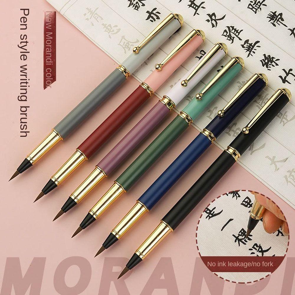 

Metal Artist Soft Hair Penmanship Brushes Chinese Brushes Calligraphy Pen Brushes Painting Pens красный
