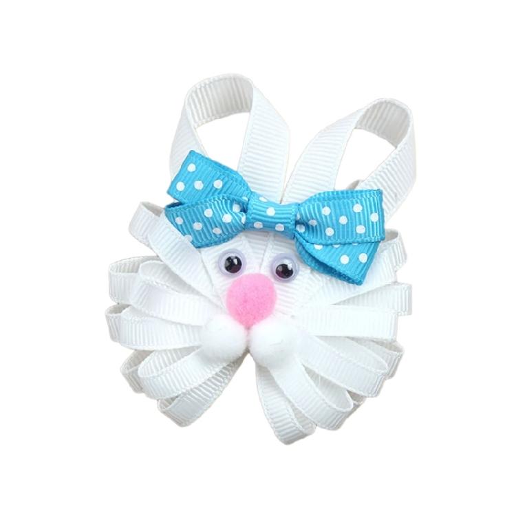 Lovely Hair Barrette Easter Festival Bunnies/Chick Hair Clip with Bowknot For Little Girl and Adult Holiday Theme Headwear