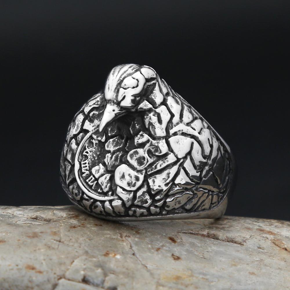 New Vintage 316L Stainless Steel Eagle Rings For Men Women Punk Biker Viking Animal Ring Unique Fashion Jewelry Gifts Wholesale
