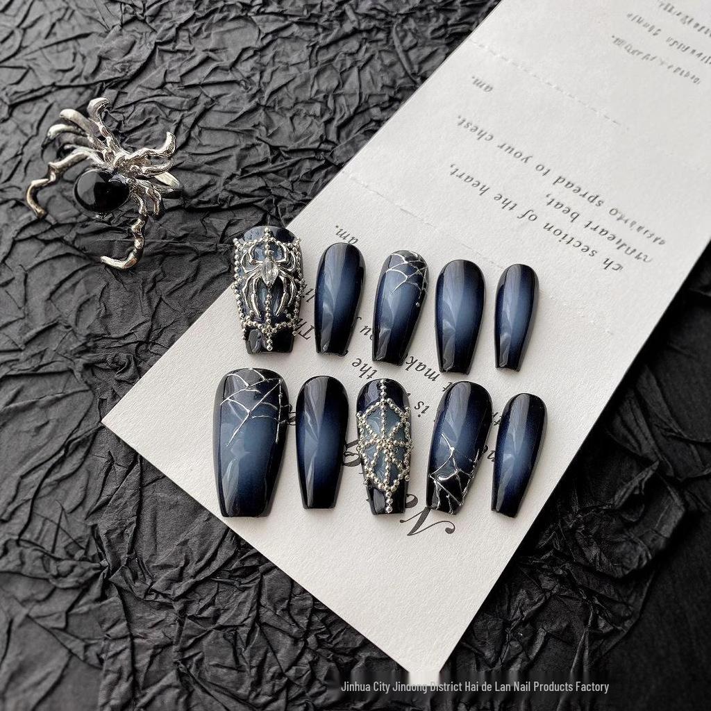 Handmade Luxury Spiderweb Nail Art Removable Patches - Xiaohongshu Hot Style