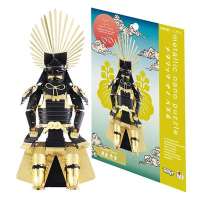 Tenyo Metallic Nano Puzzle Multicolor Series Toyotomi Hideyoshi Armor Stainless Steel No Adhesive Laser Craft 3D Samurai Armor - (T-ME-002M) -