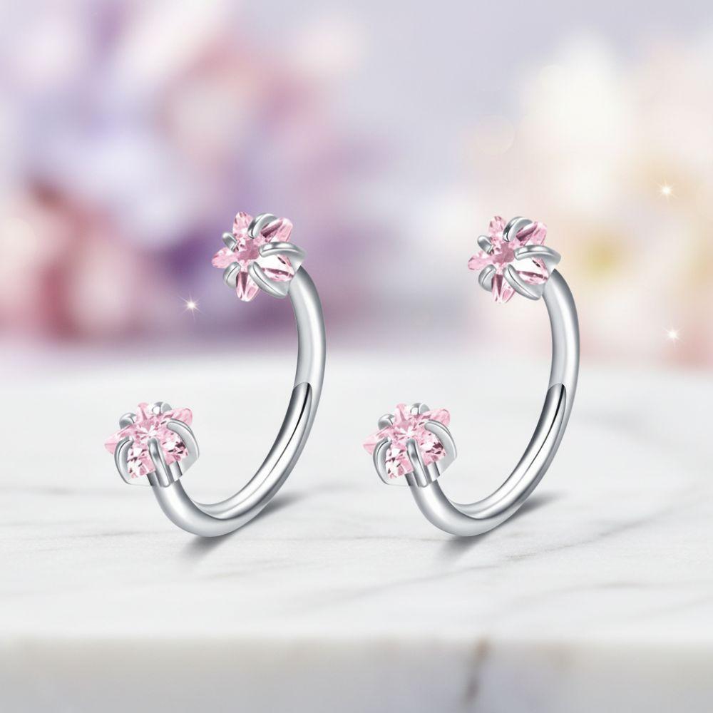 2 PCS C Shaped Nose Ring Stainless Steel Daith Piercing Jewelry Cartilage Helix Earrings  Women