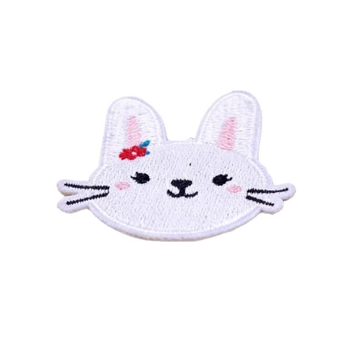 Cartoon Animal Head Embroidery Patches for Kids' Clothes and Bags