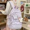 Schoolbag Backpack College Style Large Capacity Middle School Student School Bag Korean Junior High School High Value Girls Backpack Travel 