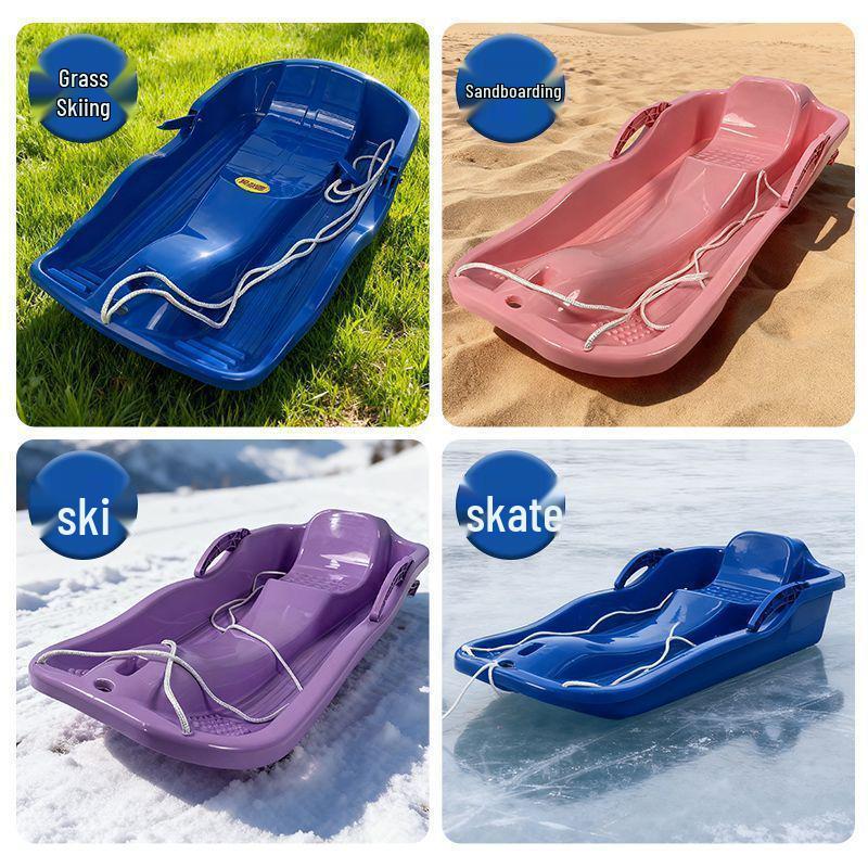 XueHui Ski & Sandboard Sled - Thickened, Cold-Resistant, Single/Double for Children & Adults