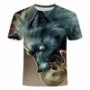 2025 Wolf T Shirt For Mens Animal Print Short Sleeve Top 3D Casual Street Man's T-shirt Oversized Tee Shirt Men Vintage Clothing