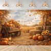 Cozy backdrop for the autumn harvest, Bethlehem Thanksgiving party decoration, background for the festival of the4973