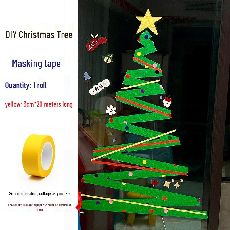 Budget-Friendly DIY Crepe Paper Christmas Tree Decoration Kit for Windows