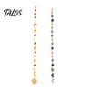 Beach Vacation Hair Styling 2Pcs Bohemian Long Tassel Braided Chain with Clips, Colorful Holiday Decorations Sun Moon Pendant, Jewelry Accessories for