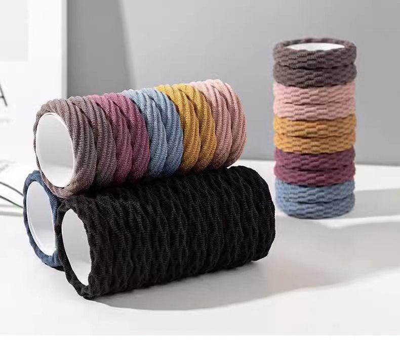 Durable Thick Elastic Hair Tie: Women's Seamless Korean Scrunchie