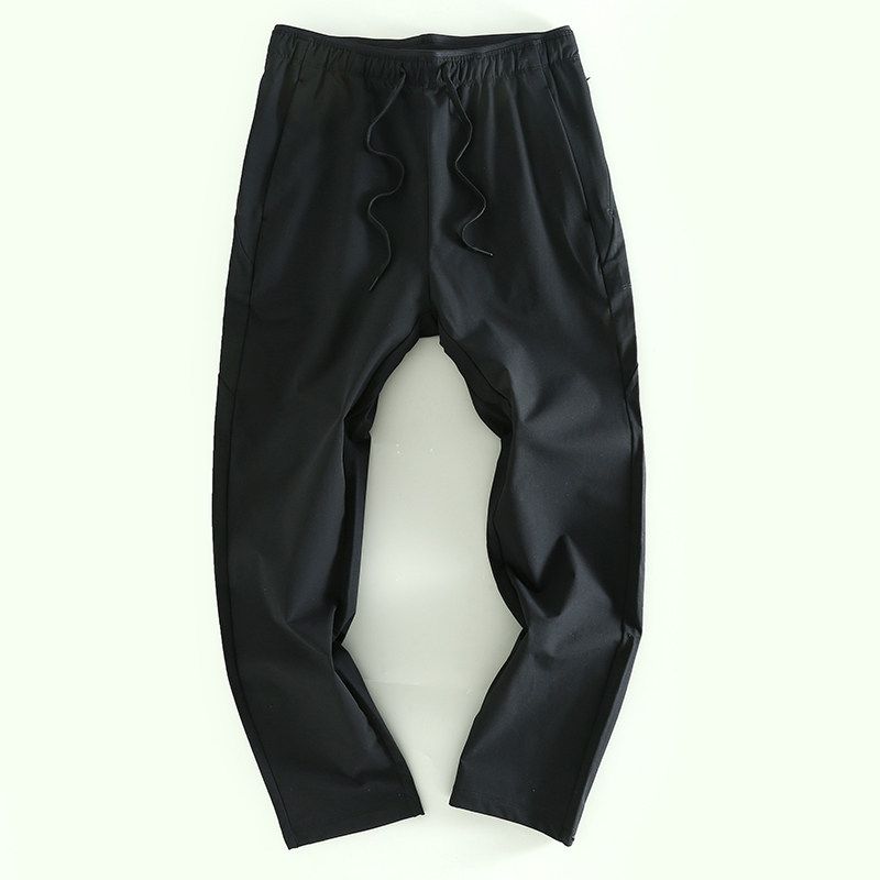 Men's Casual Pants with Elastic Waistband and Drawstring, Fashion Versatile Sports Pants, Trendy Brand