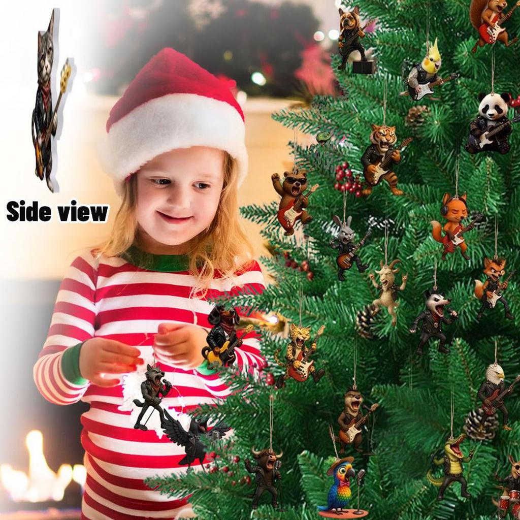 2D Flat Acrylic Ornaments, Christmas Tree Pendants, Suitable For Christmas Decorations