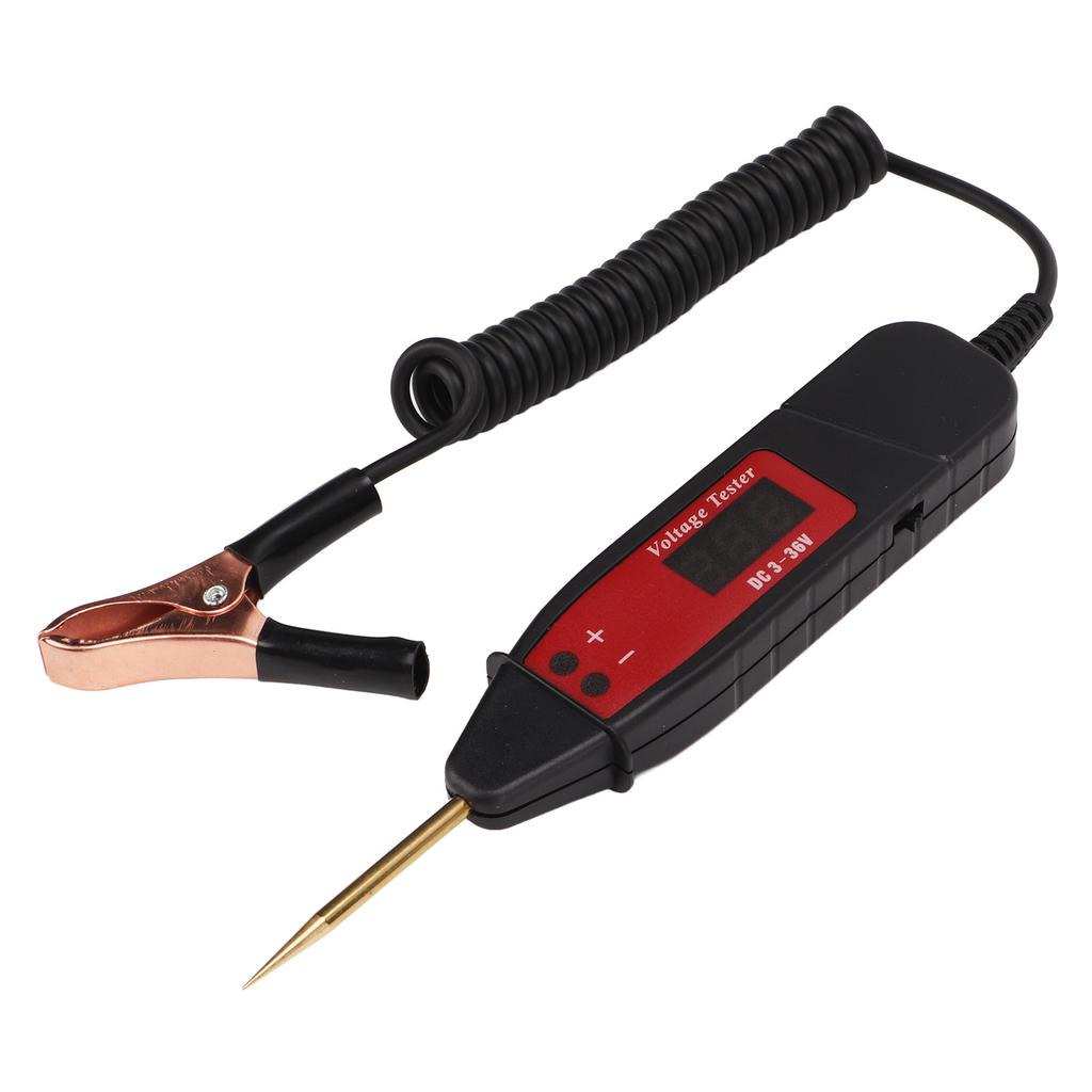Car Electric Circuit Tester Pen LCD Digital Display Voltage Probe Detector DC3‑36V for Vehicle Maintenance