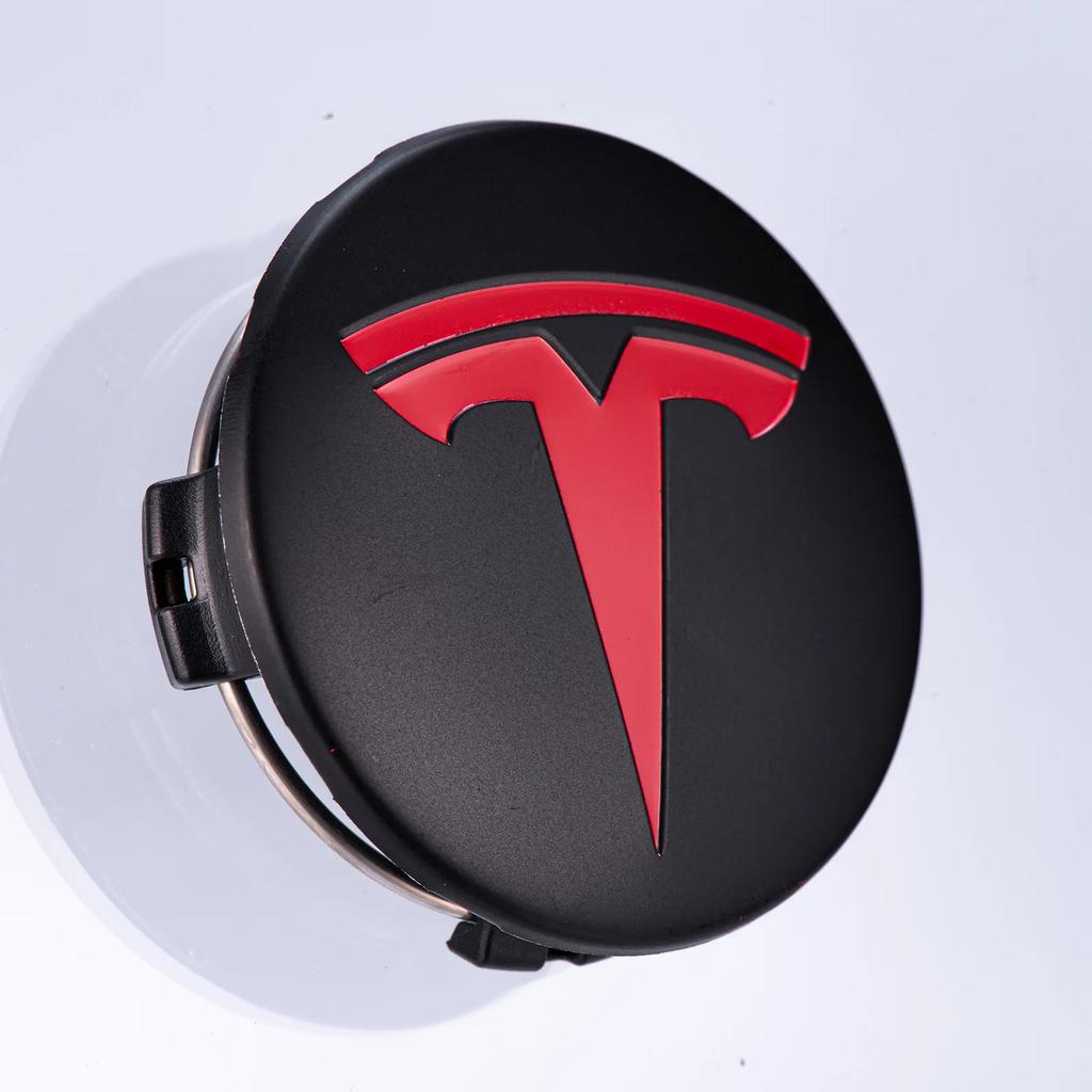 Bilklistremerke Tesla 56 mm 4 stk Gjelder for Teslas originale felgdeksel Model3 Model Y Model S X felgdeksel senterhette dekk lo