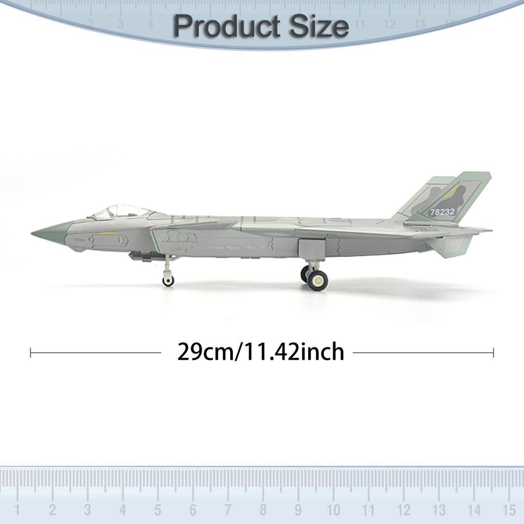 1:72 Scale Aircraft Model Building Kit J-20 5TH Gen DIY Assembly Simulated Tabletop Decoration Plane