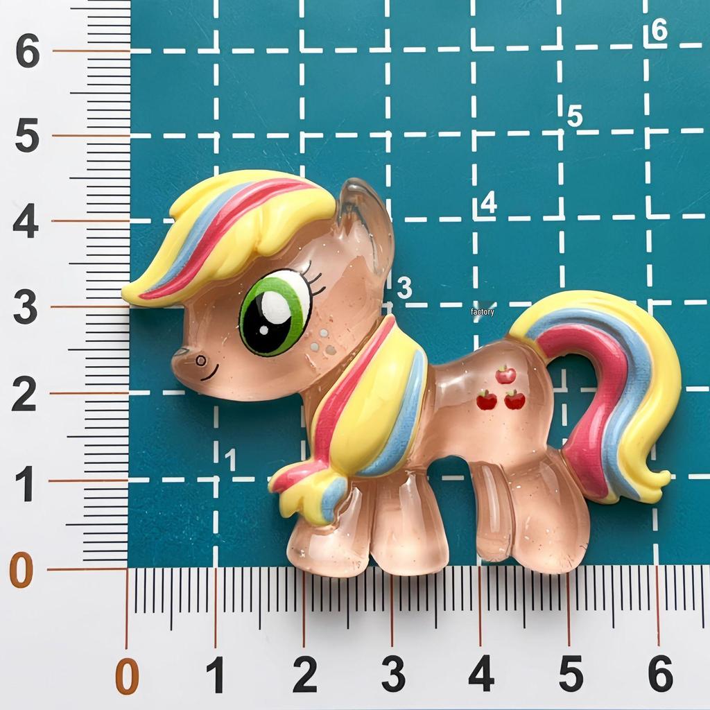 Anime Luminous My Little Pony Resin Accessories DIY Cream Glue Phone Case & Fridge Sticker Pack