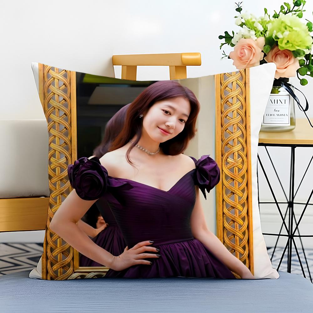 Actress Sweet P-Park Shin Hye Cushion Cover Washable Linen Pillowcase Soft For Sofa Bed Cozy Home Room Decor