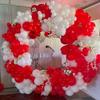 100 pieces of red and white balloon arch set, suitable for birthday, Christmas, and New Year decorations