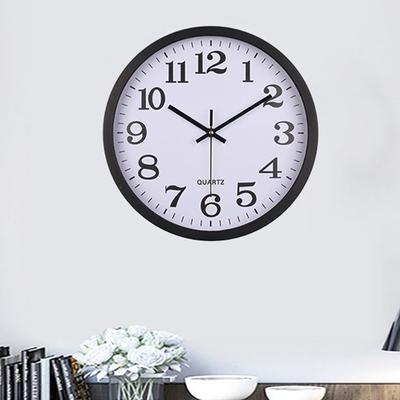 Wall Clock Silent No Tick High Quality Quartz Battery Powered Round Excluding Battery